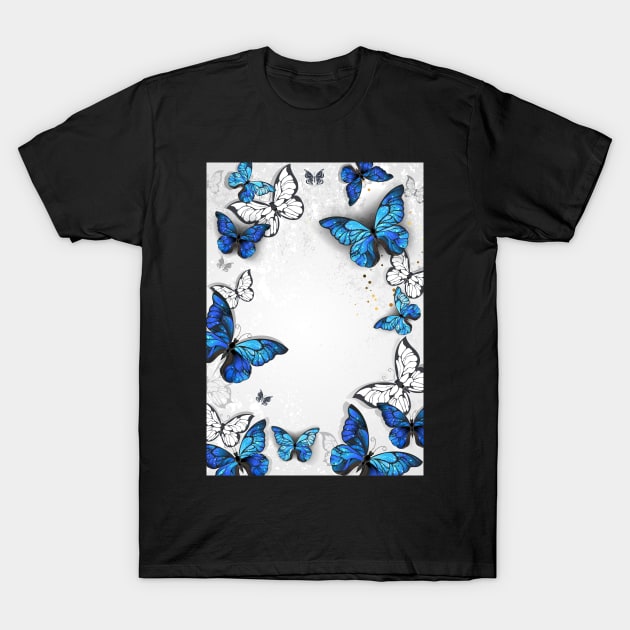 Frame with butterflies morpho T-Shirt by Blackmoon9